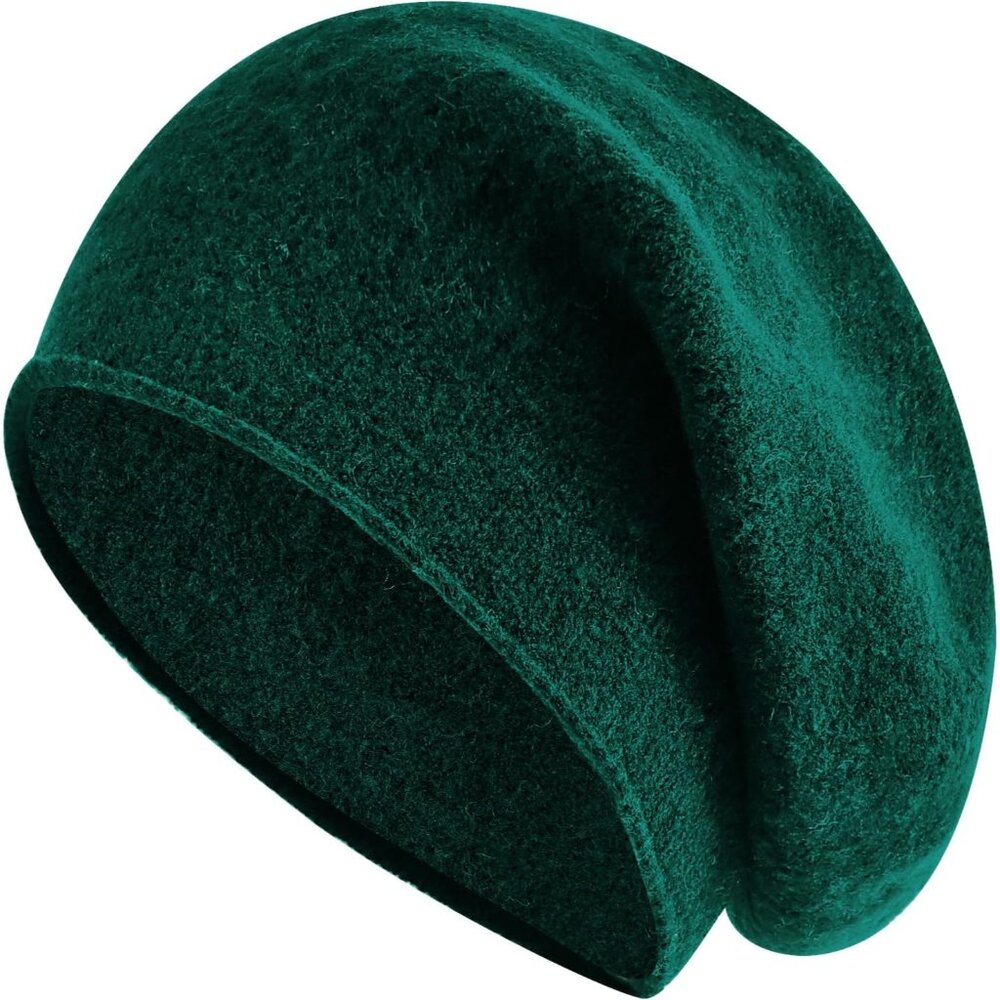 Unisex Forest Wool Knit Warm Winter Pull-On Classic Baggy Slouchy Beanie Cap